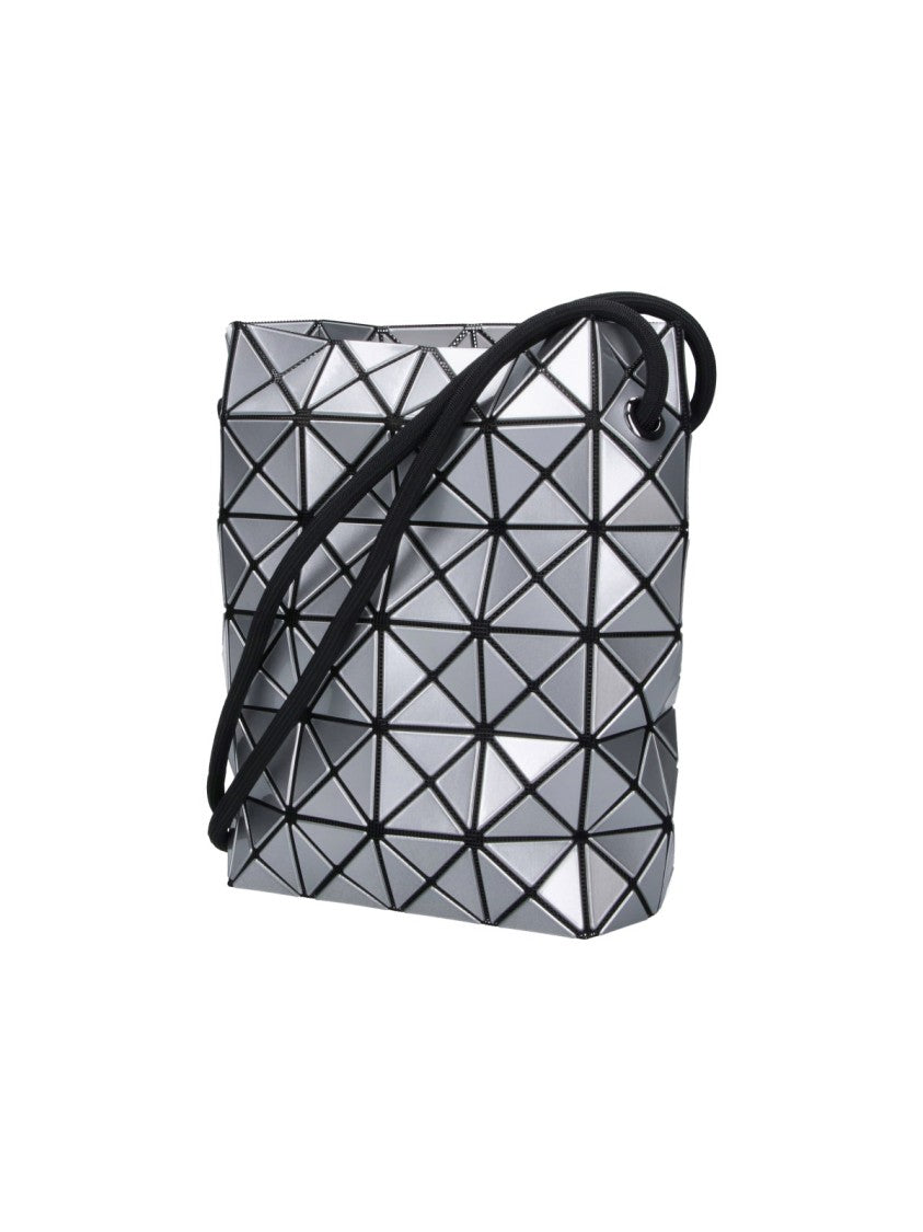 Bao Bao Issey Miyake Silver Wring Pvc Geometric Panel Bucket Bag