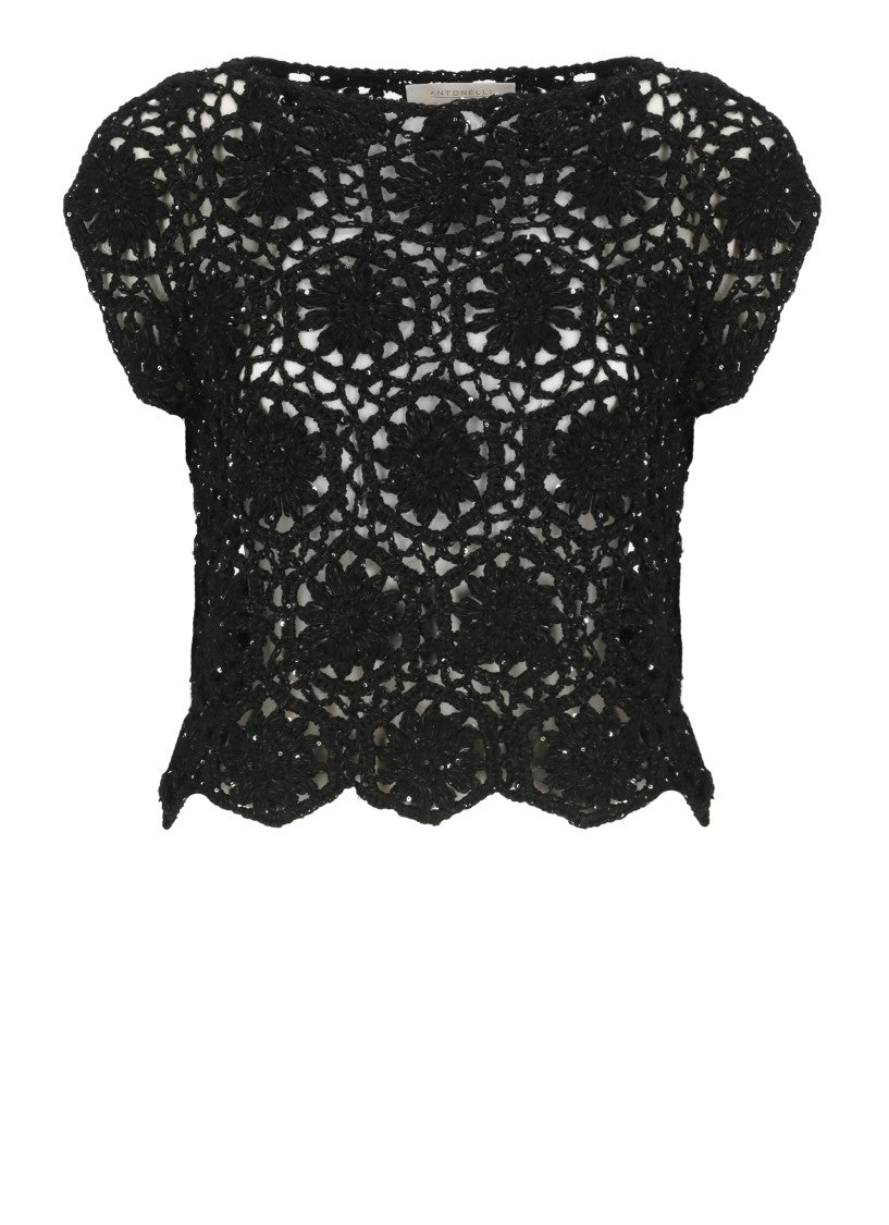 Antonelli Black Iago Knit Top