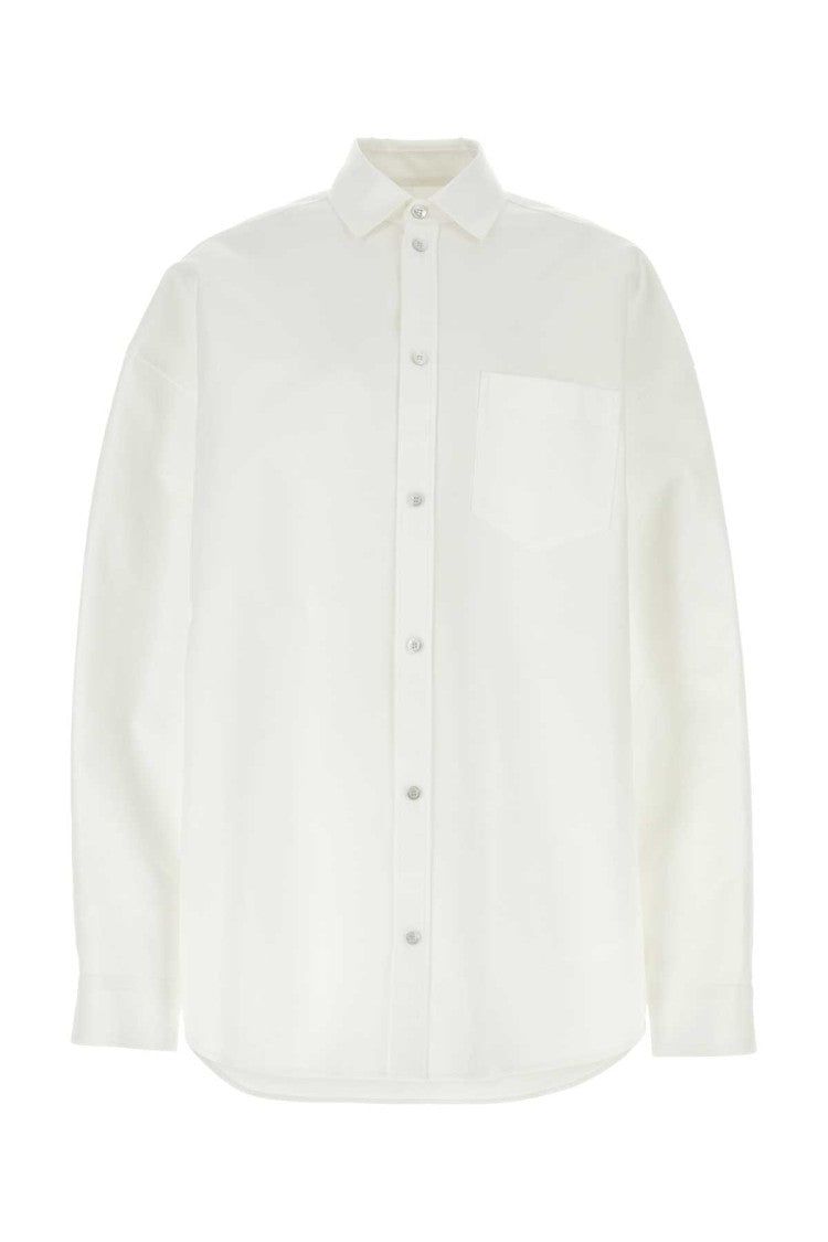Balenciaga White Poplin Oversize Shirt