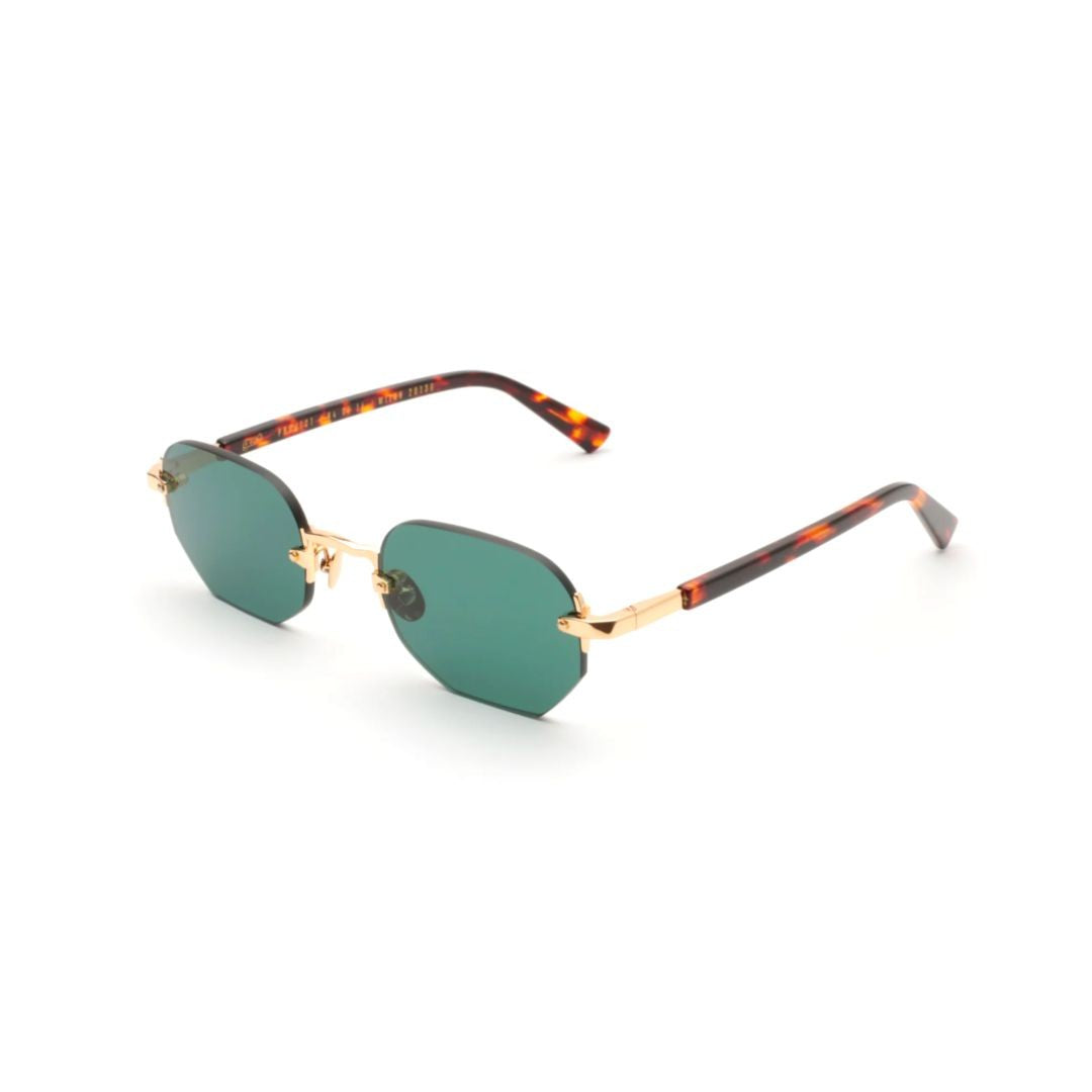 Gast Moonstone Geometric Tortoiseshell-Patterned Sunglasses With Gold Accents