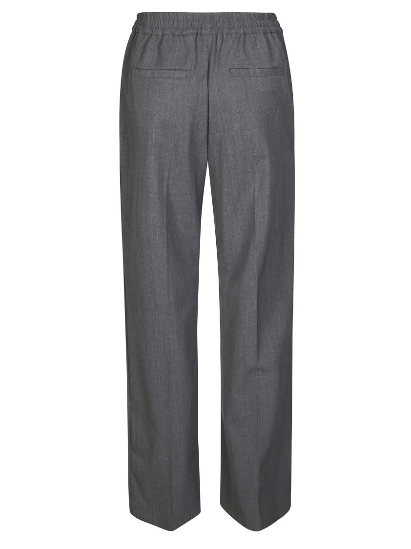 Max Mara Tailored High-Waist Wool Pants With Elastic Waistband