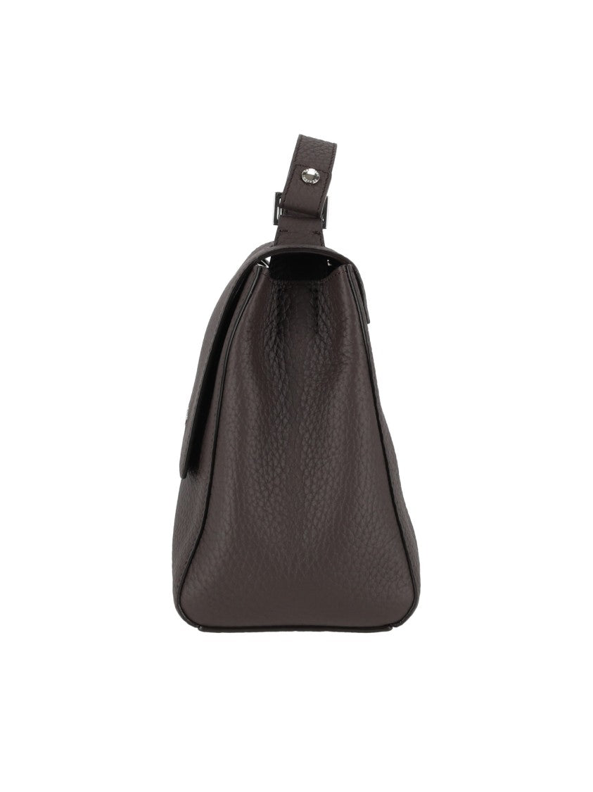 Claudio Orciani Brown Sveva Soft Small Calf Leather Handbag