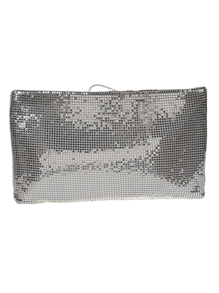 Rabanne Pochette Clutch Rectangular Brass Mesh Clutch