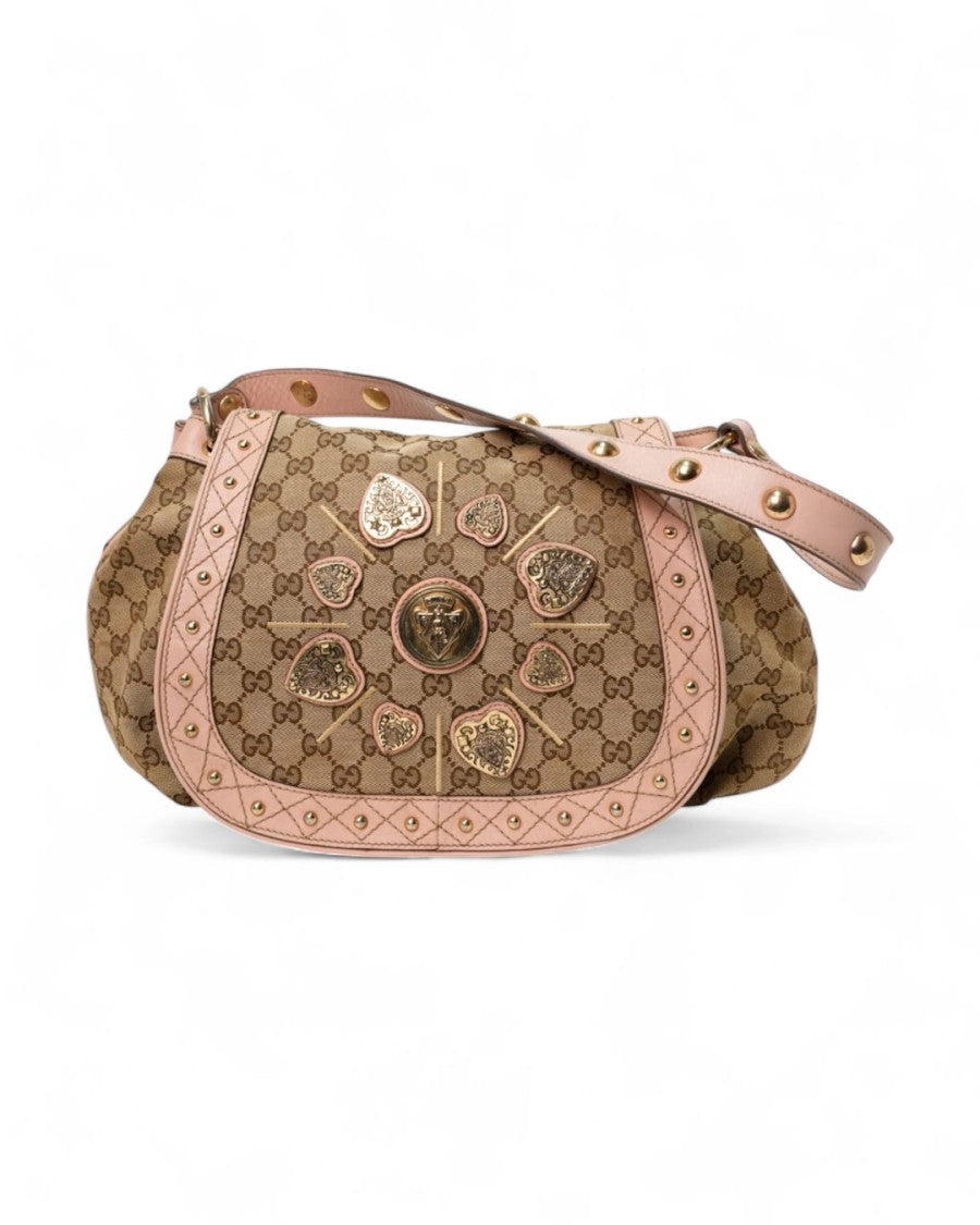 Gucci Hysteria Medium Gg Supreme Shoulder Bag In Pink