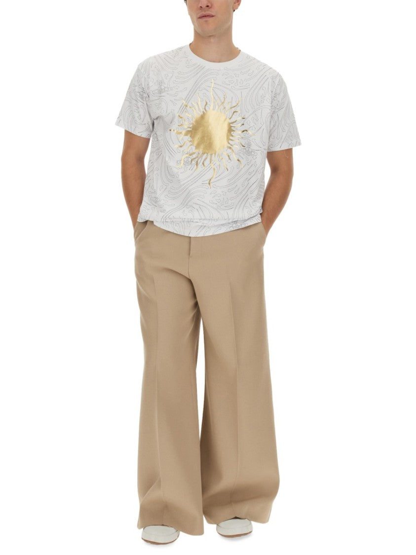Vivienne Westwood T-Shirt With Distinctive Sun Logo Design
