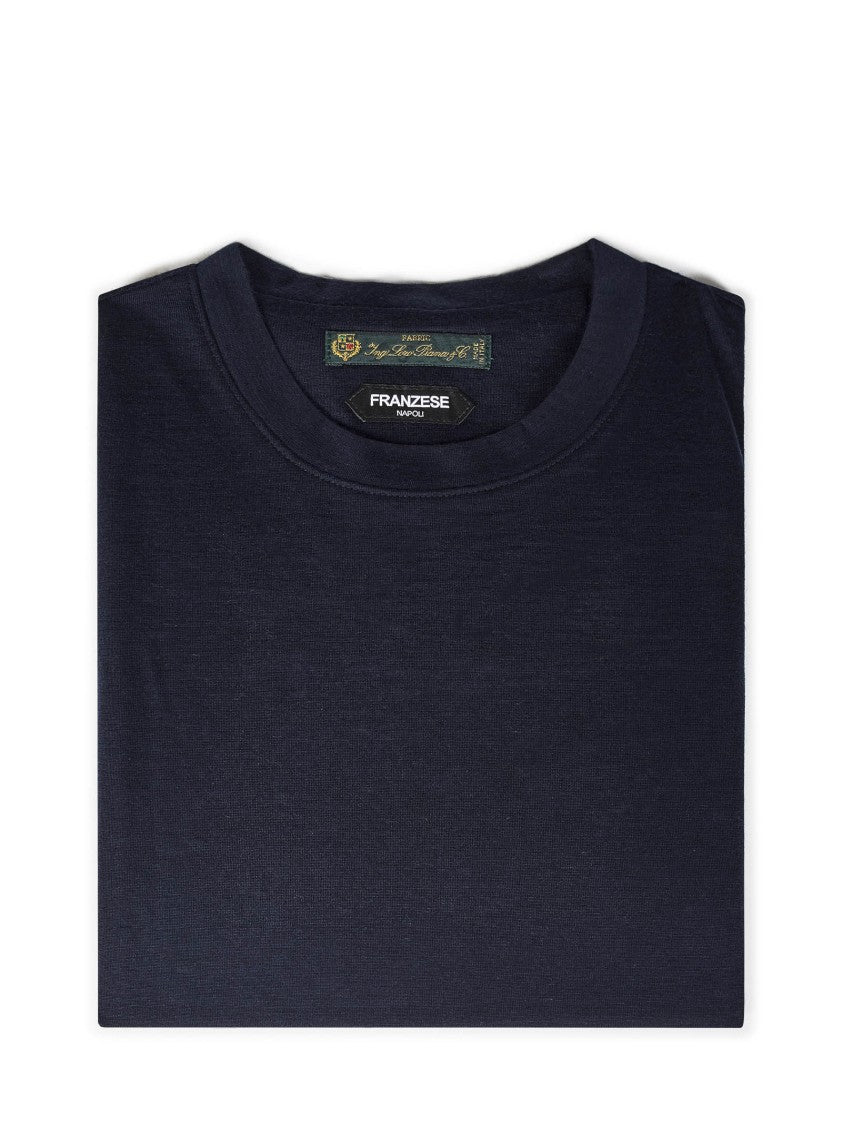 Franzese Collection Franzese Cashmere T-Shirt With Crew Neck Design