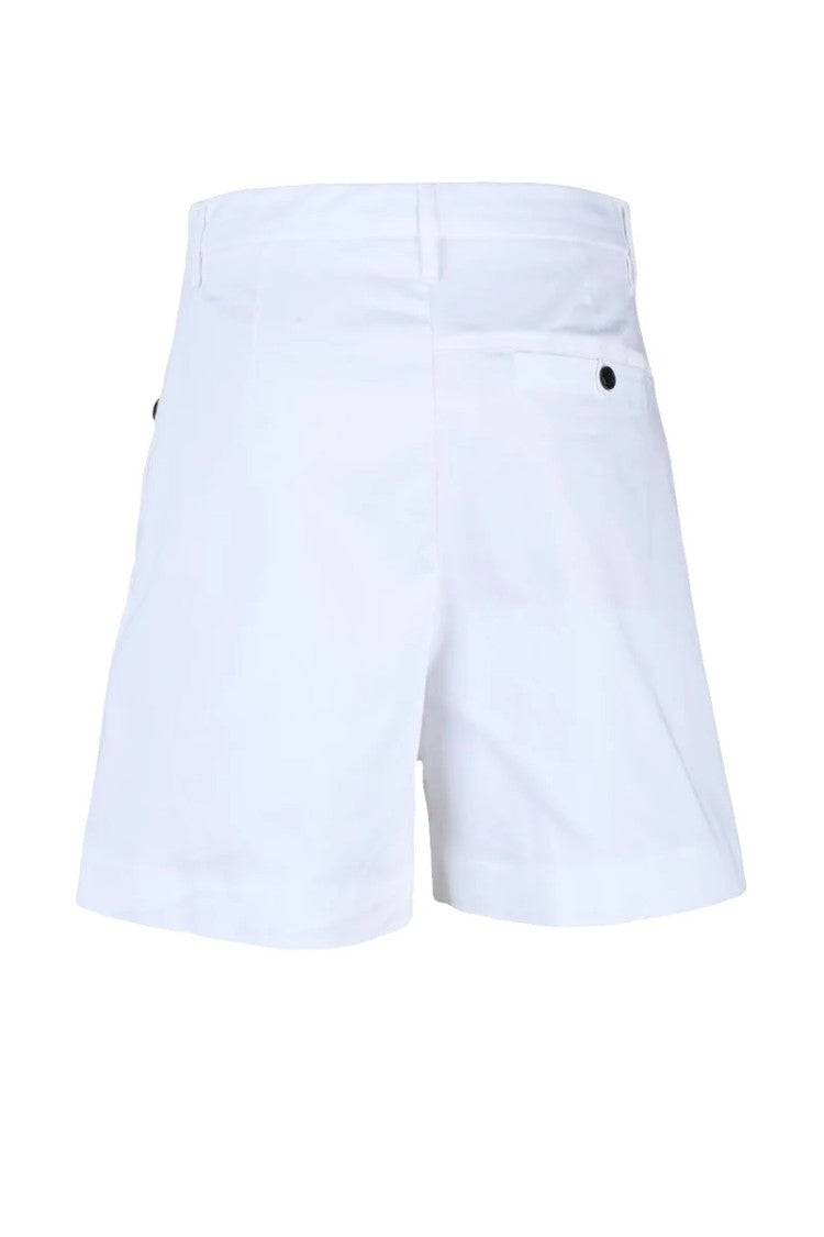 Department 5 White High-Waisted Stretch Cotton Bermuda Shorts
