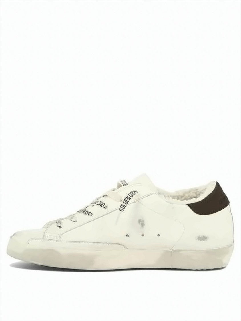 Golden Goose Distressed Leather Low-Top Sneakers With Iconic Star Emblem