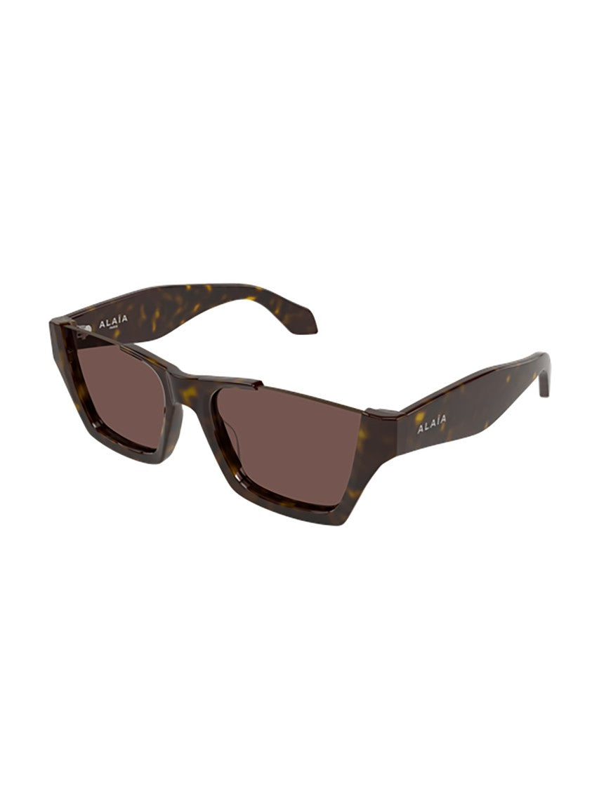 Alaïa Aa0081s Bold Tortoiseshell Rectangular Sunglasses