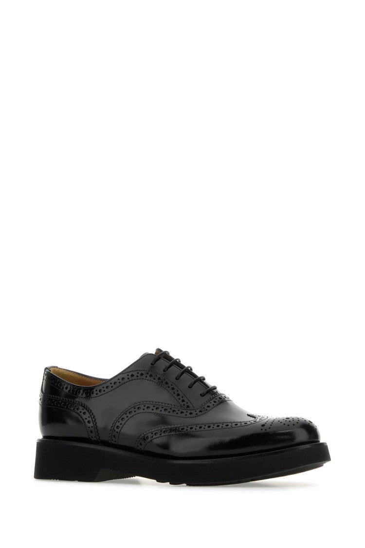 Church's Black Leather Burwood Lace-Up Shoes