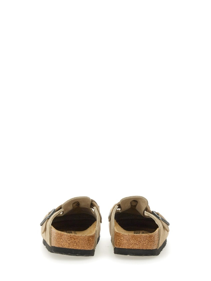 Birkenstock Neutrals Boston Braided Suede Sandals