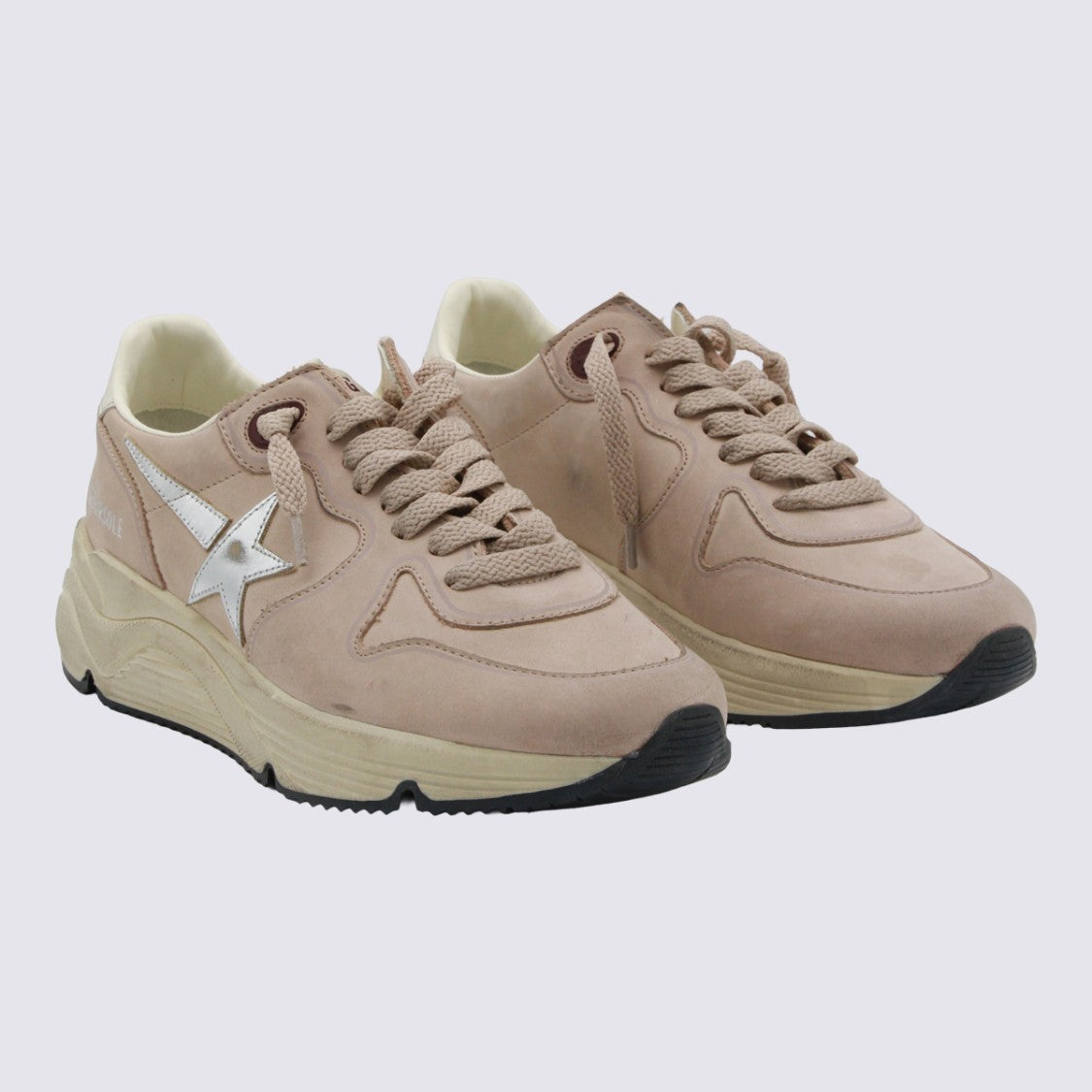 Golden Goose Chunky Beige Suede Sneakers