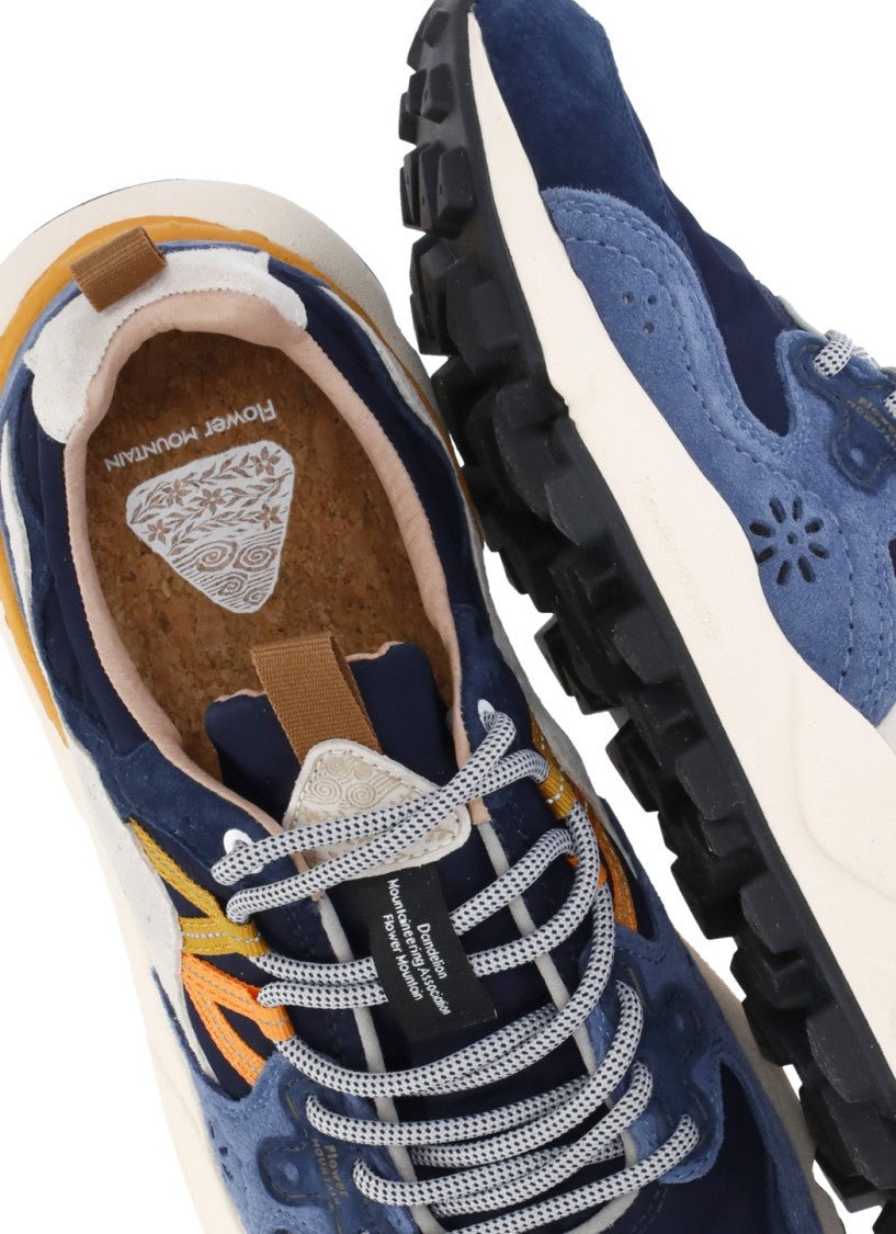 Flower Mountain Blue Yamano 3 Suede Inserts Sneakers