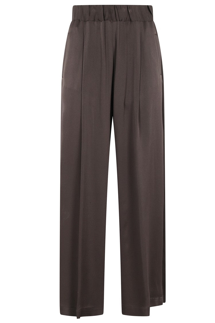 Semi Couture Brown Jhonny Viscose-Blend Tapered Pants