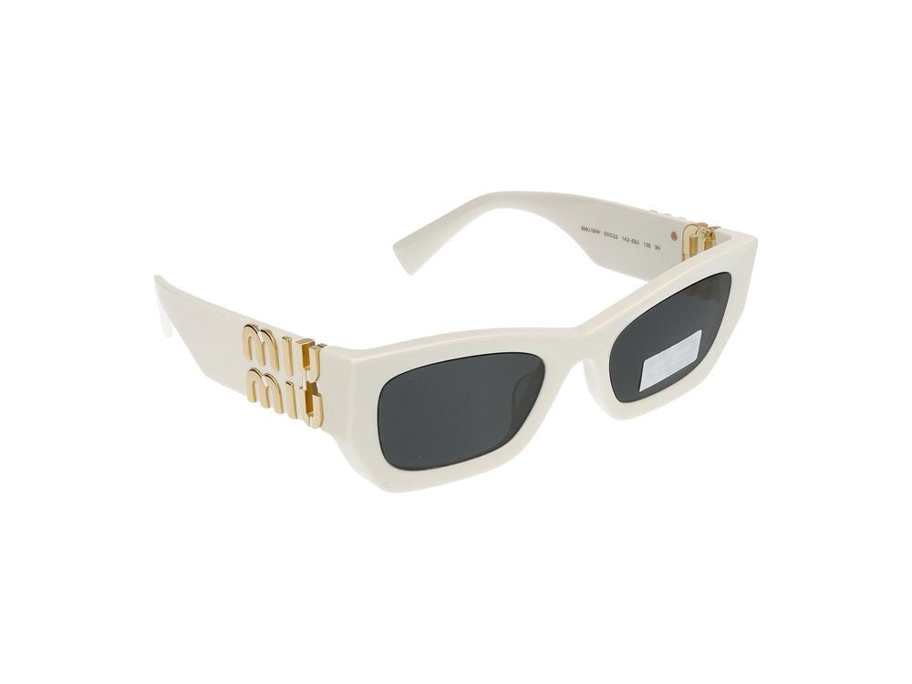 Miu Miu Bold Oversized Square Frame Acetate Sunglasses With Gold-Tone Logo