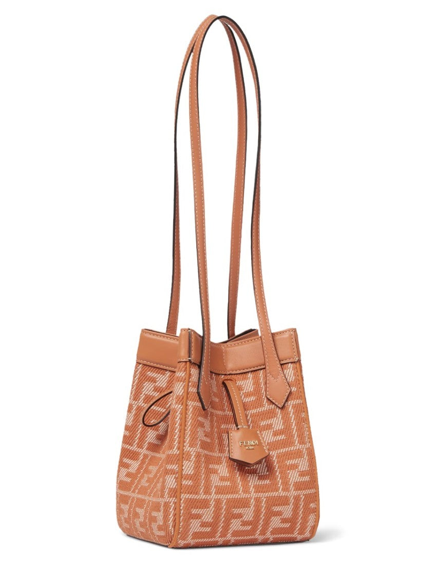 Fendi Mini Origami-Design Bag With Leather Accents