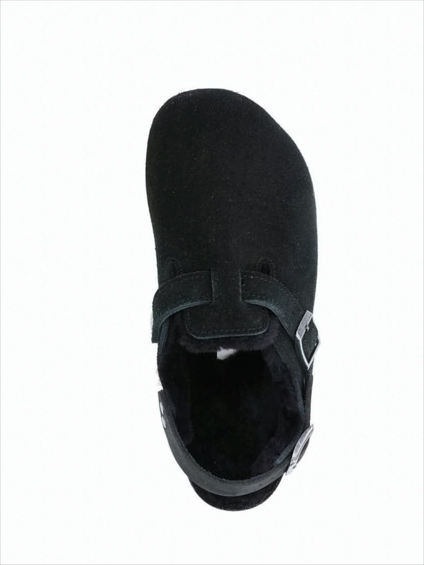 Birkenstock Suede Closed-Toe Sandals With Adjustable Buckles