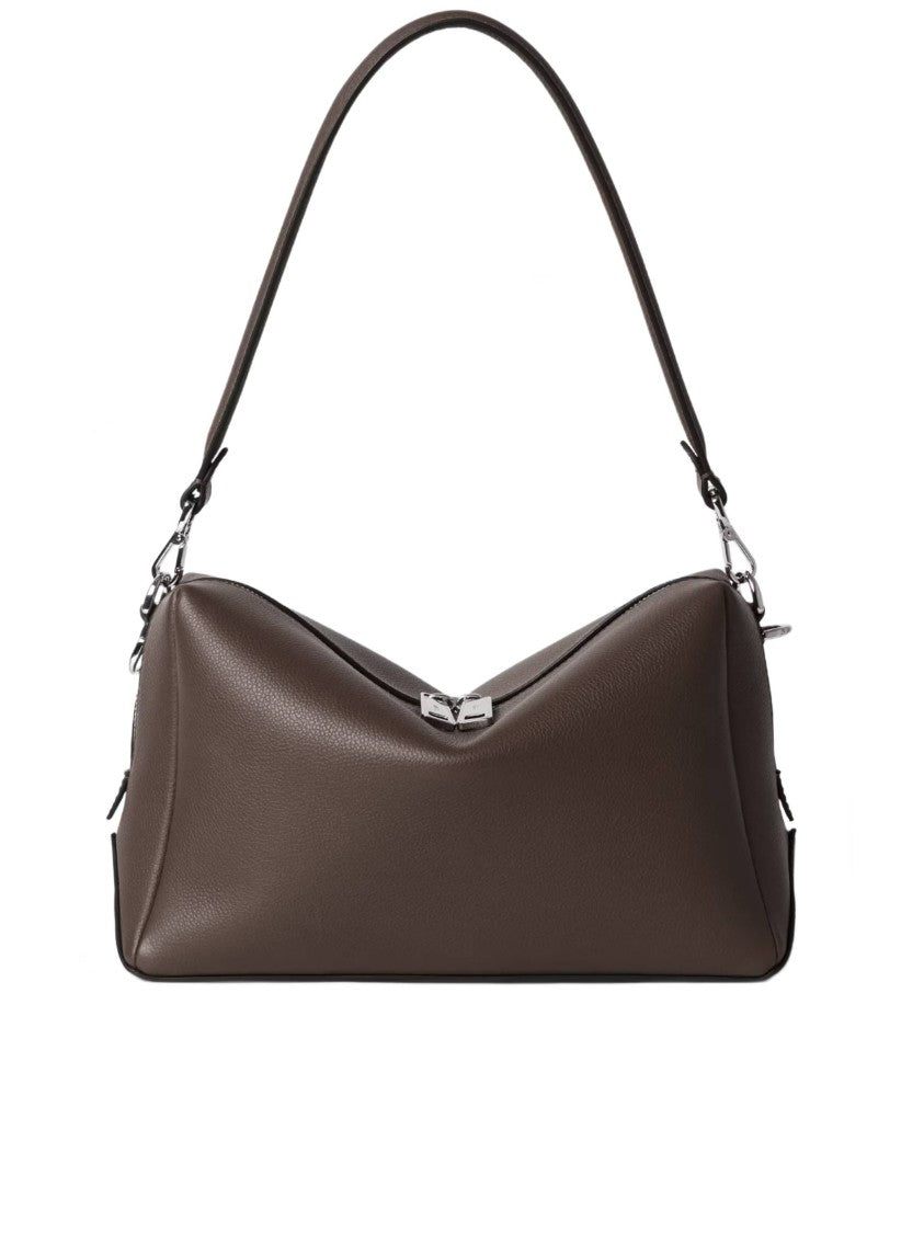 Fendi Rectangular Brown Shoulder Bag With Structured Silhouette