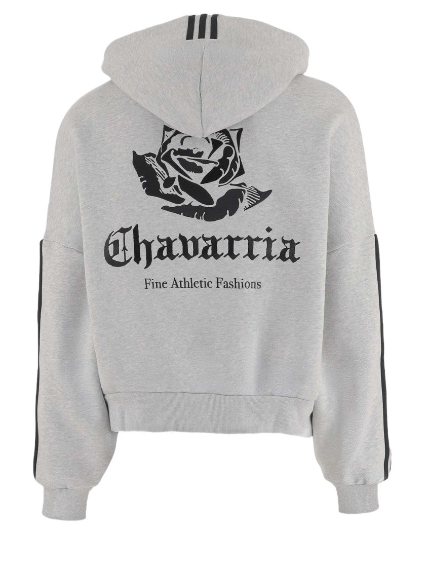 Adidas X Willy Chavarria Stretch Cotton Zip-Up Hoodie With Logo Graphics