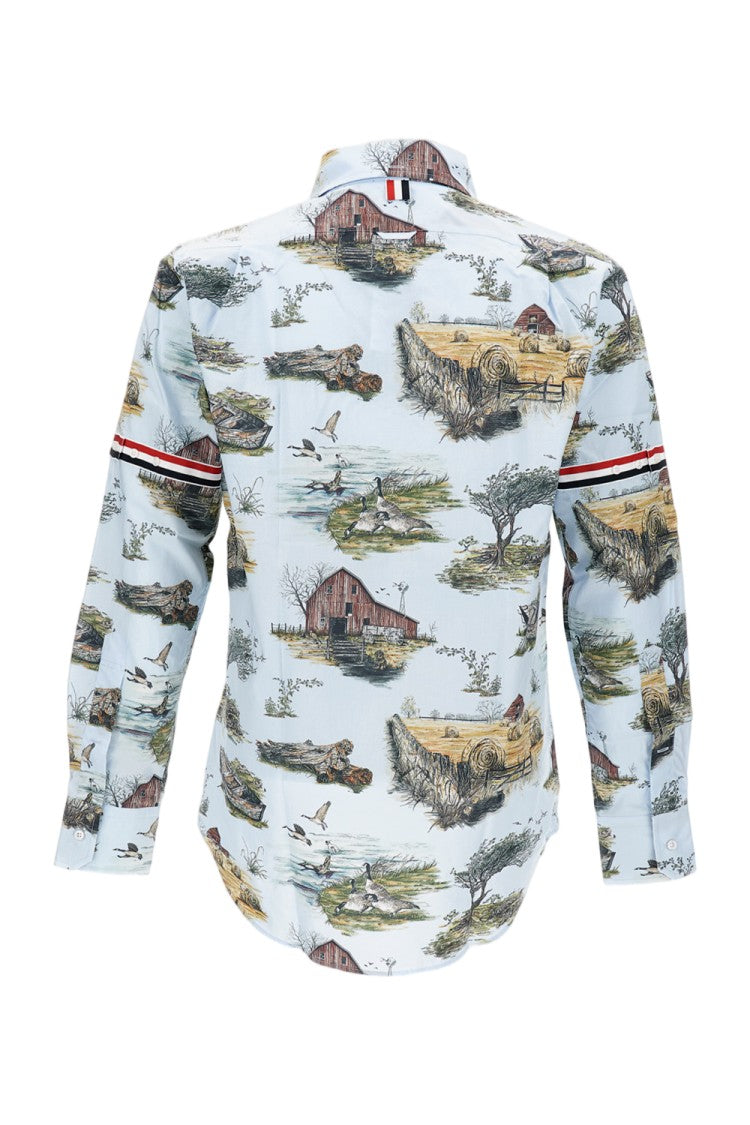 Thom Browne Graphic Straight Fit Shirt