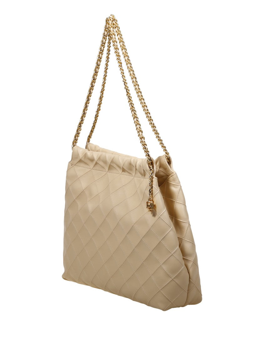Tory Burch Quilted Hobo Bag With Chain Strap