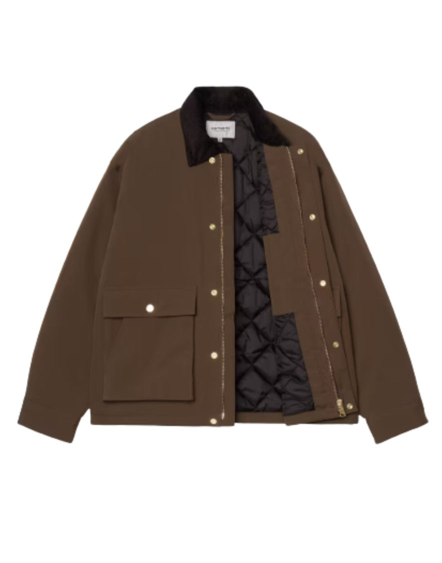 Carhartt Wip Tobacco Black Quentin Water-Repellent Nylon Jacket