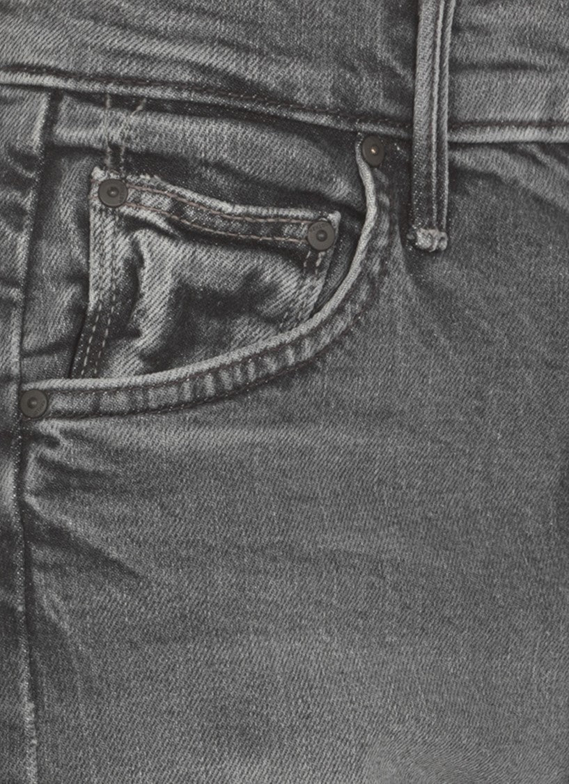 Mother Grey Back Embroidery Five Pockets Jeans