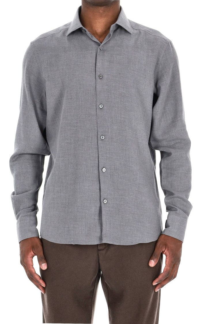 Zegna Cashco Cotton And Cashmere Shirt