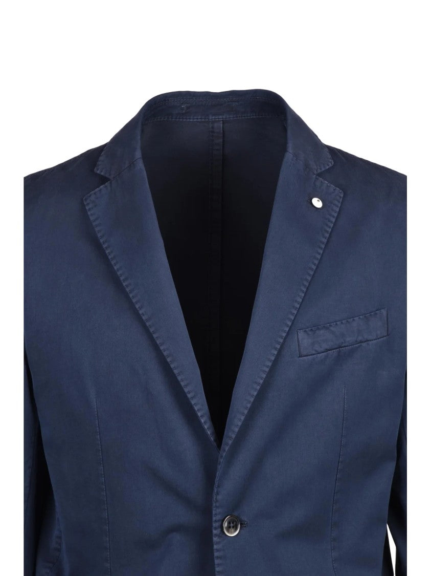 L.B.M. 1911 Cotton Silk Blazer - Blue