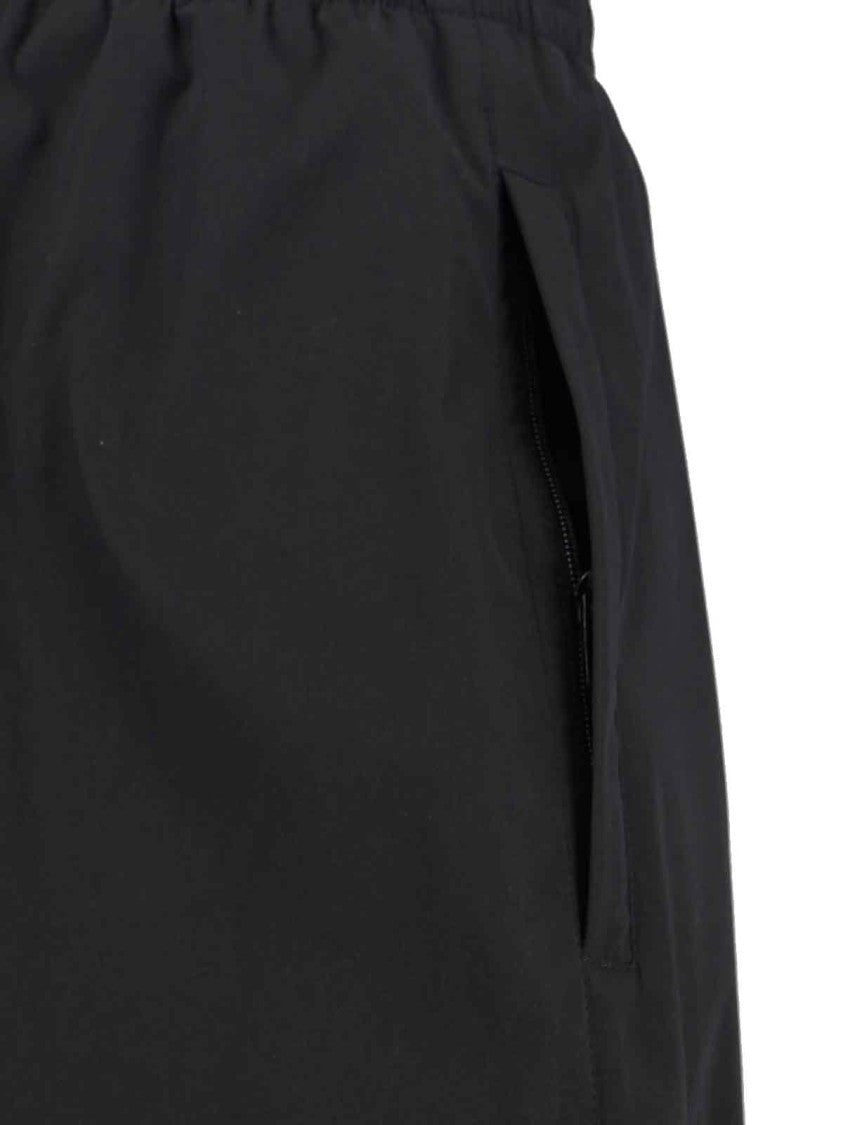 Balenciaga Black Logo Wide-Leg Sport Trousers