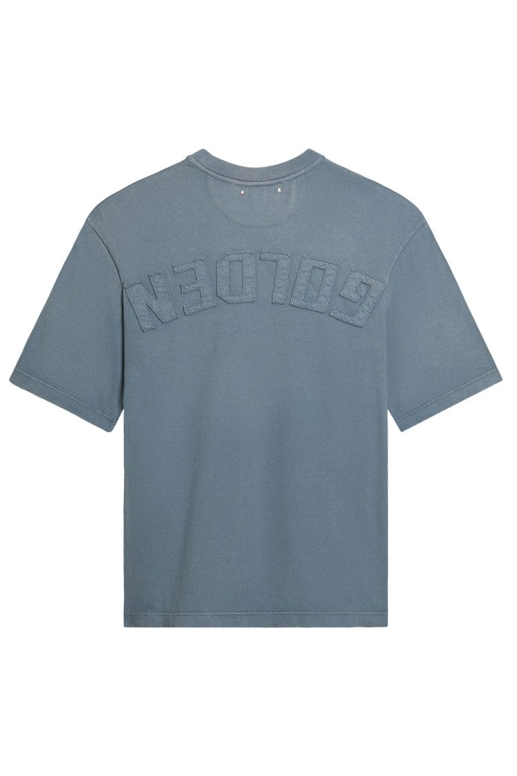 Golden Goose Light Blue Relaxed Fit Logo Patch T-Shirt