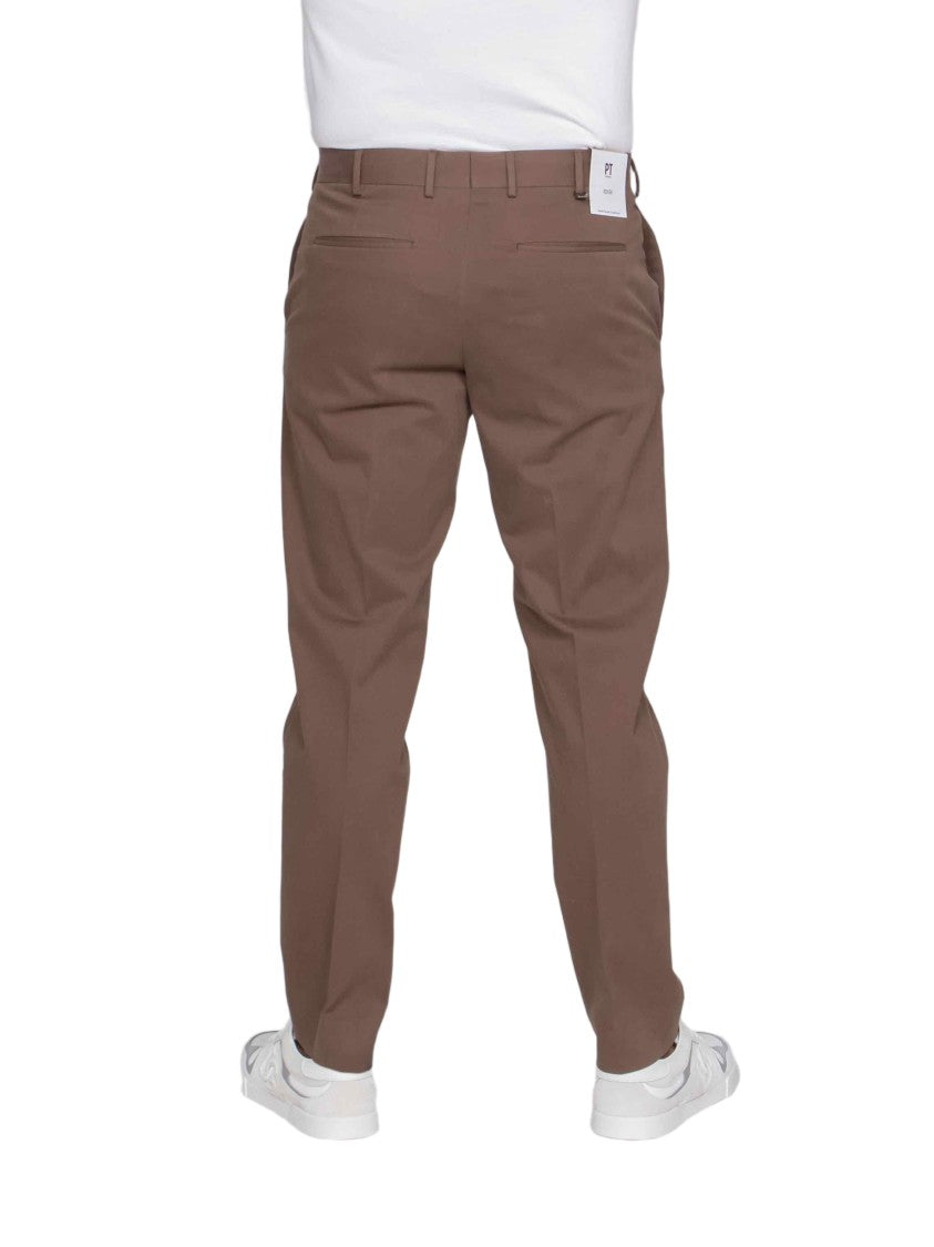 Pt Torino Tailored Straight-Leg Pants With Belt Loops And Welt Pockets