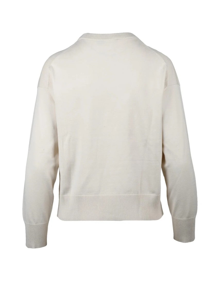 Max Mara White Polyester Sweater