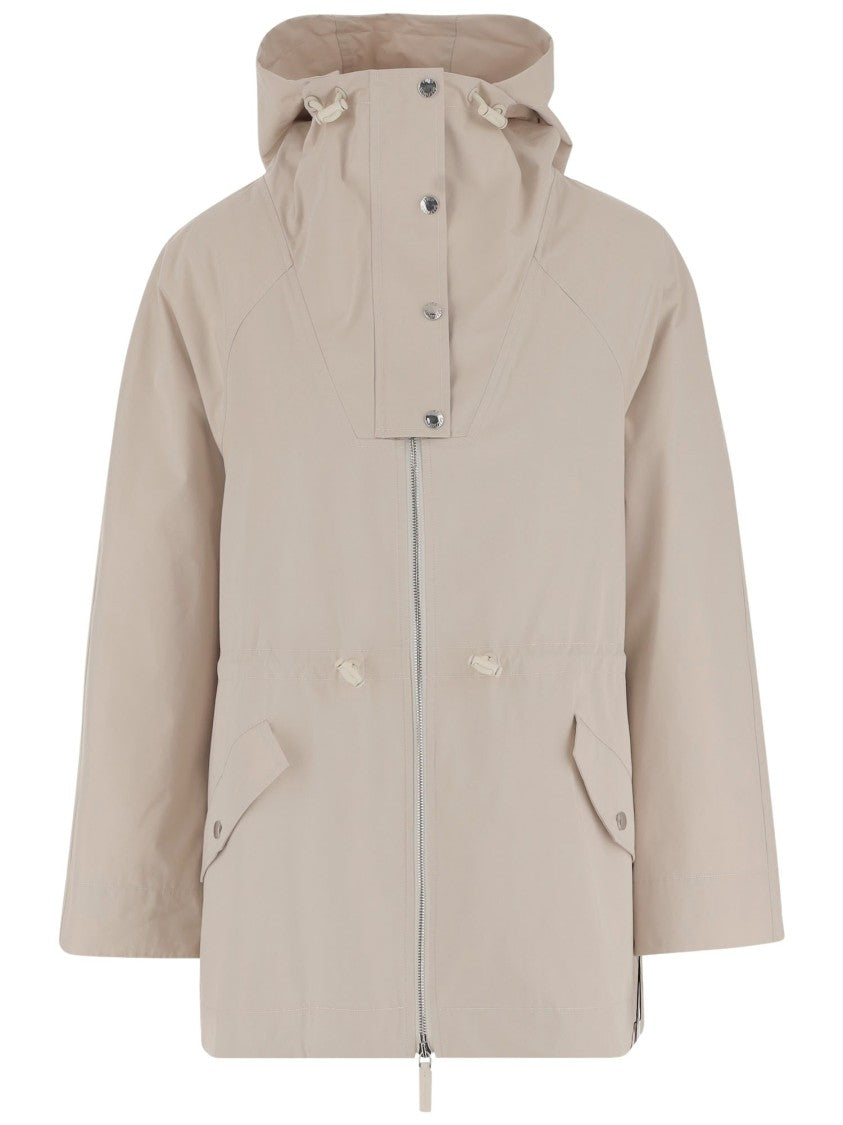 Yves Salomon Fabric Hooded Coat