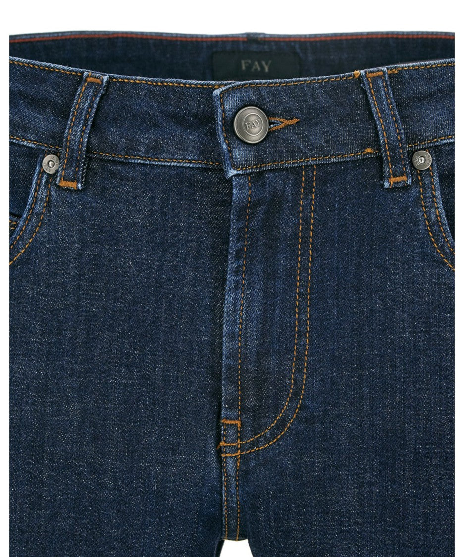 Fay Slim Fit Blue Denim Jeans