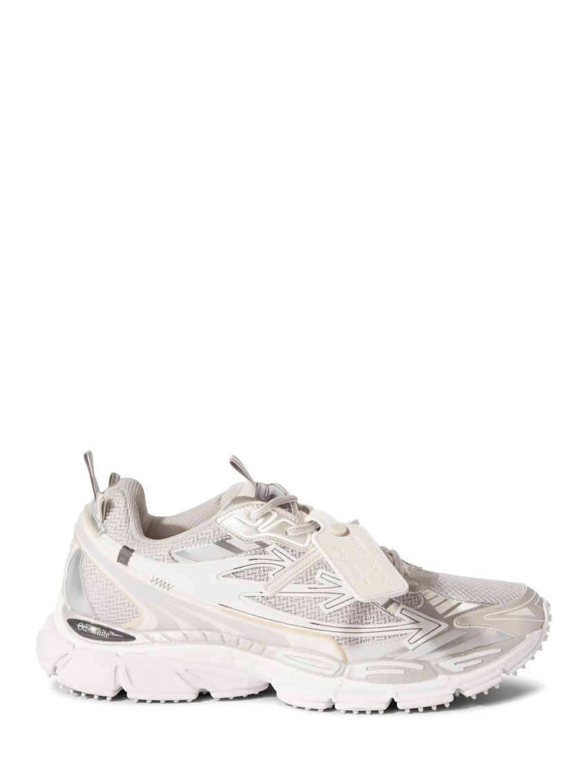 Off-White Layered Neutral Sneakers With Reflective Accents