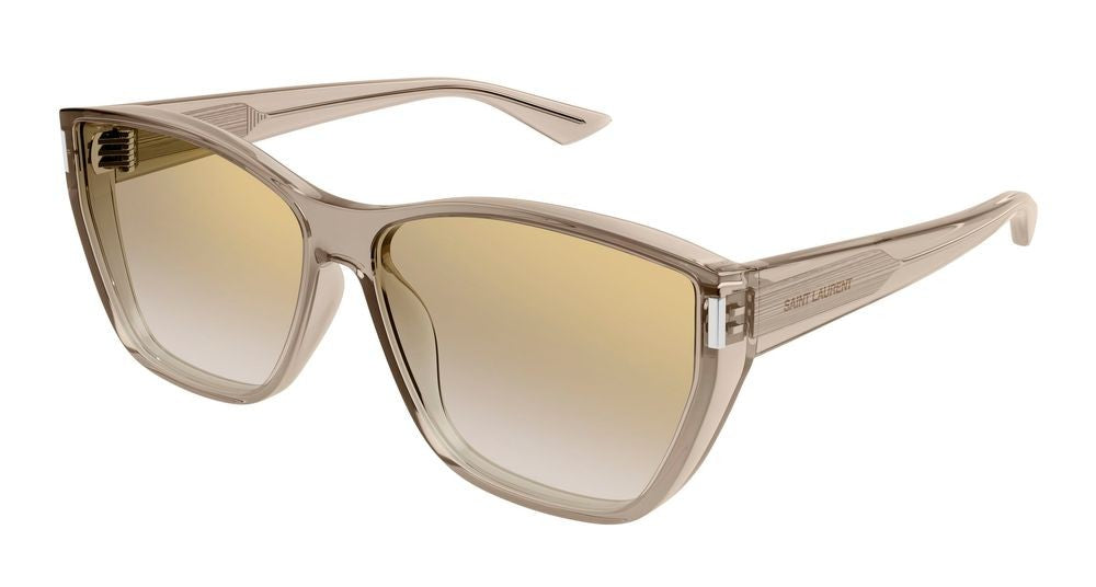 Saint Laurent Yellow Gradient Tint Oversized Square Sunglasses