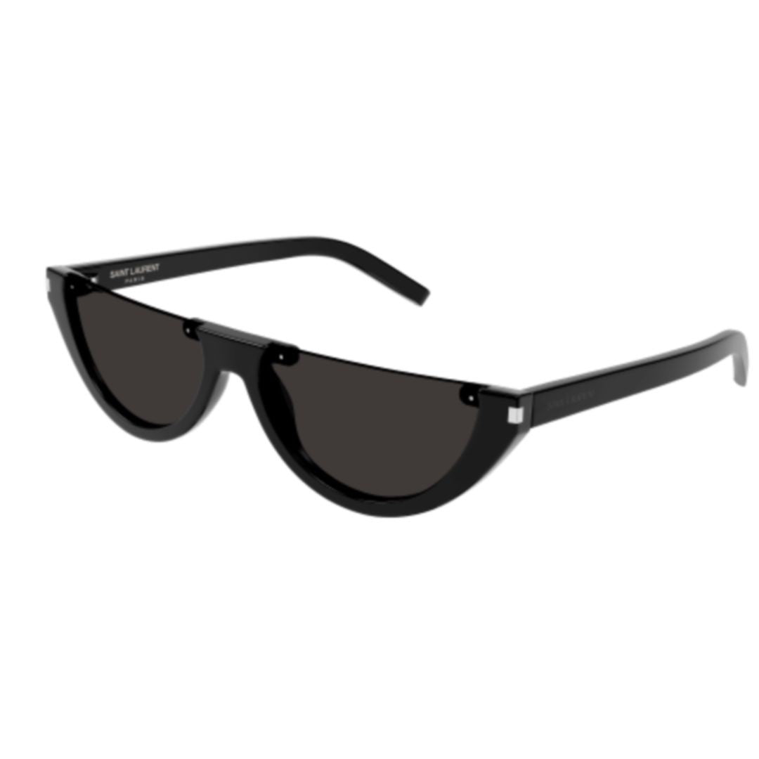 Saint Laurent Sl 563 Half-Rim Black Recycled Acetate Sunglasses