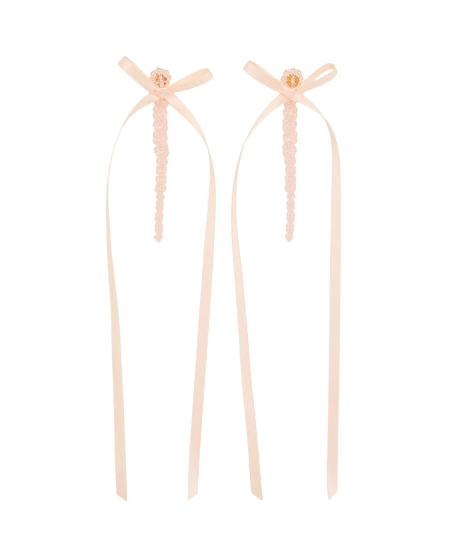Simone Rocha Bow Ribbon Drip Earrings