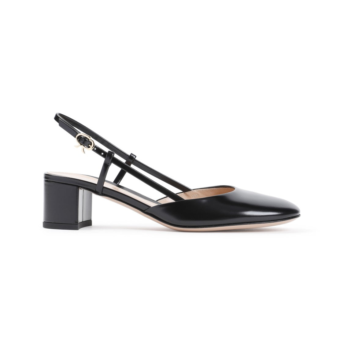 Gianvito Rossi Tokio Black Leather Slingback