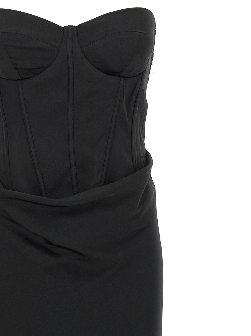 Rotate Birger Christensen 'Satin Corset Maxi' Dress