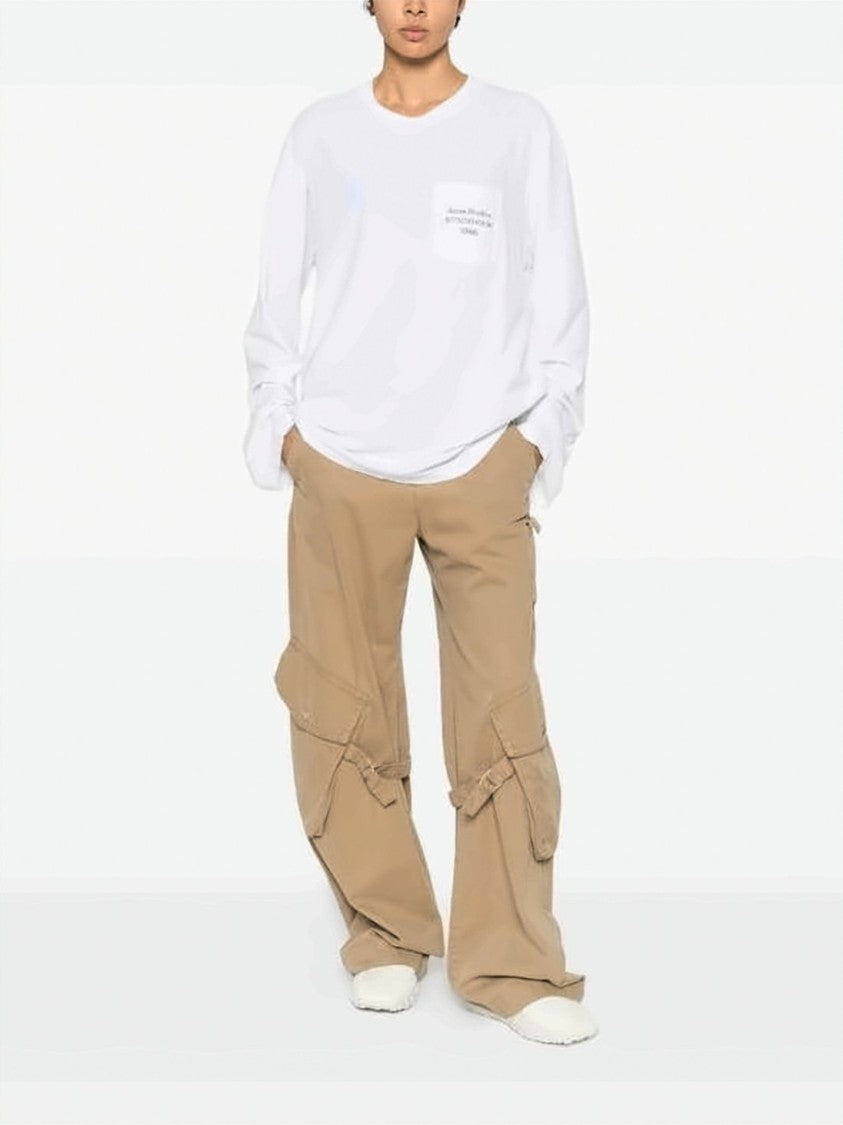 Acne Studios Long-Sleeve Shirt With Textured Fabric And Chest Pocket