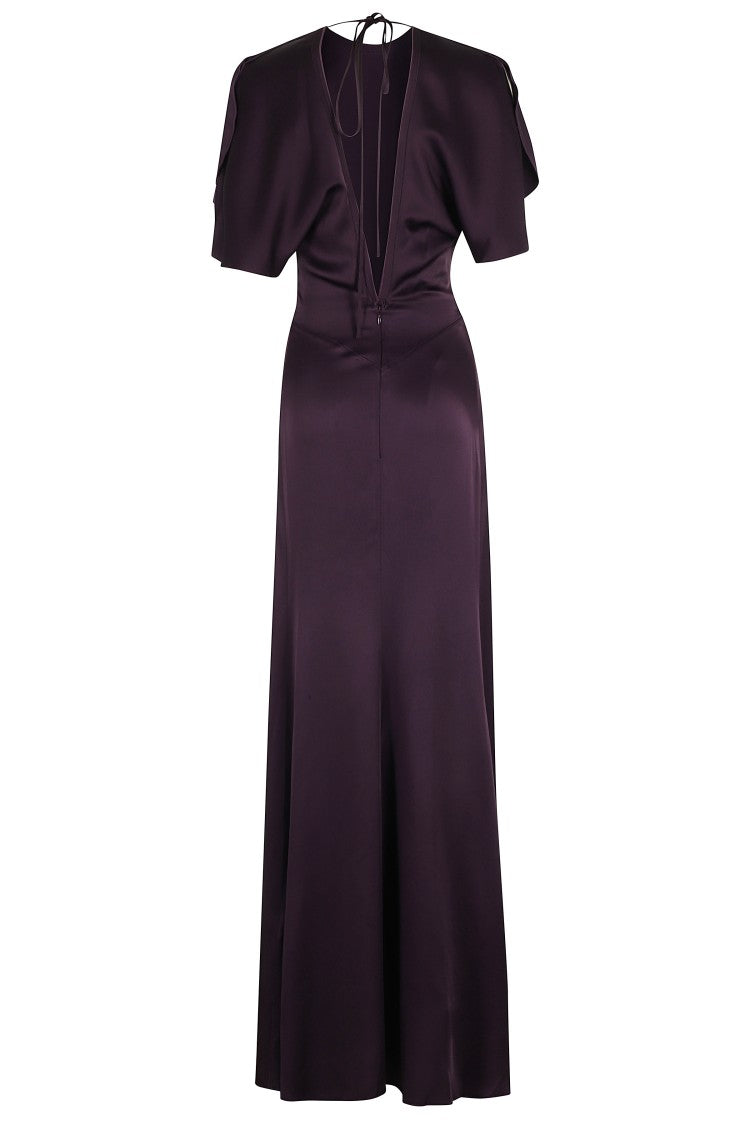 Victoria Beckham Gathered Waist Floor Length Dress