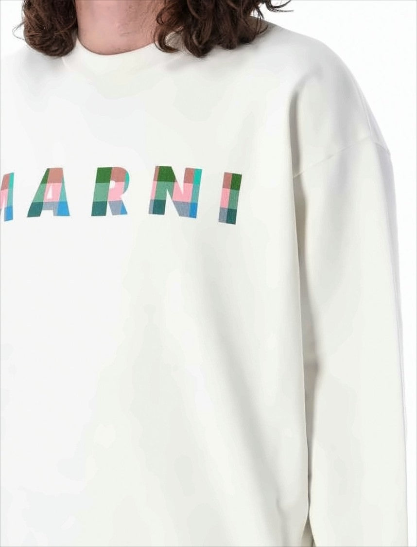 Marni Relaxed-Fit Long-Sleeve Sweatshirt With Multicolored Geometric Print