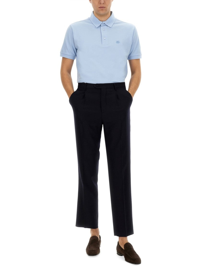 Etro Classic Cotton Polo With Traditional Collar