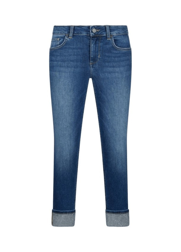 Liu Jo Cropped Medium Blue Skinny Jeans