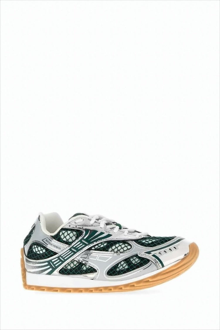 Bottega Veneta Futuristic Mesh Sneakers With Calf Leather Accents