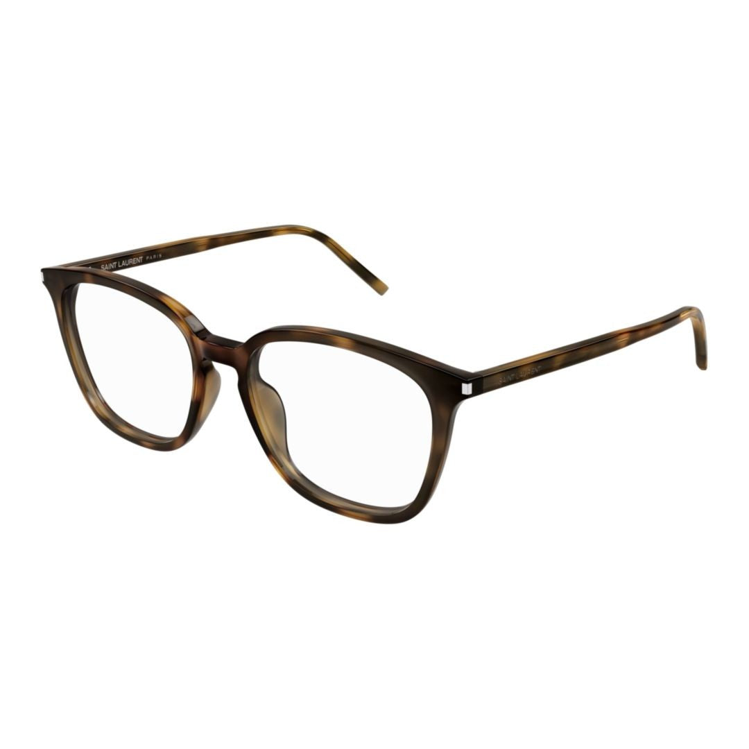 Saint Laurent Classic Square Frame Sunglasses In Tortoiseshell Pattern