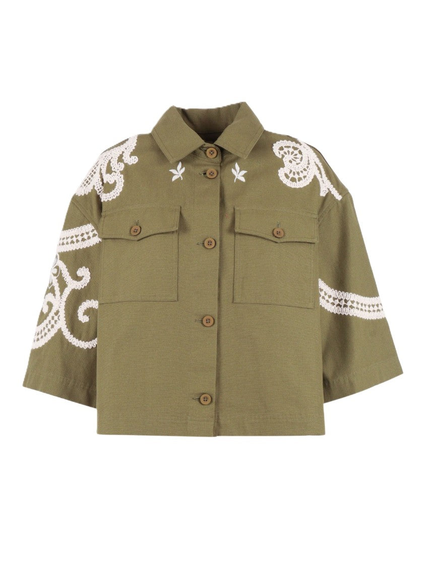 Max Mara Boxy Cropped Jacket With Classic Collar