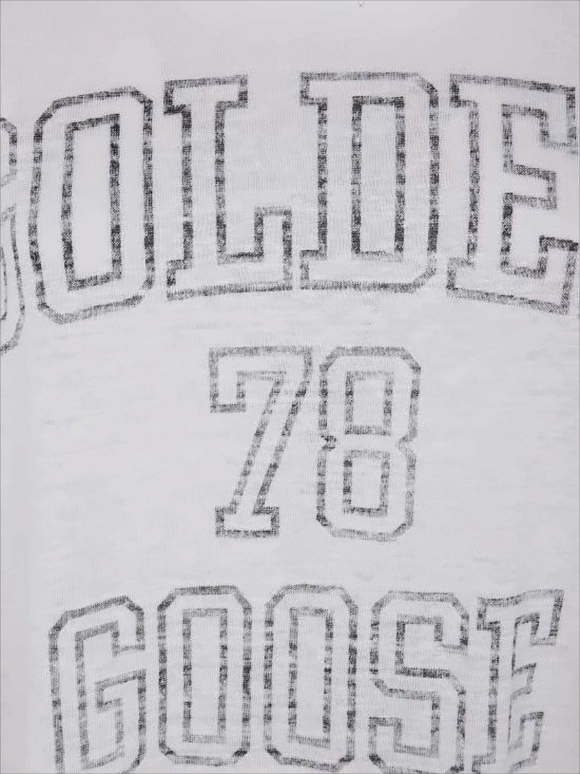 Golden Goose Relaxed-Fit Hemp T-Shirt With Vintage Collegiate Print